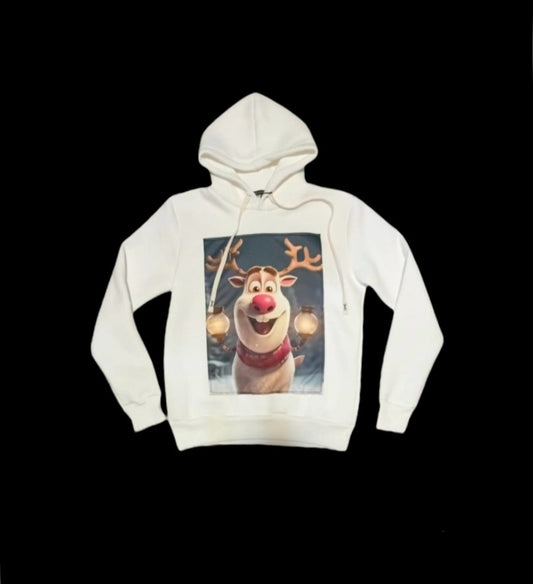 FELPA CON CAPUCCIO E CON STAMPA FRONTALE