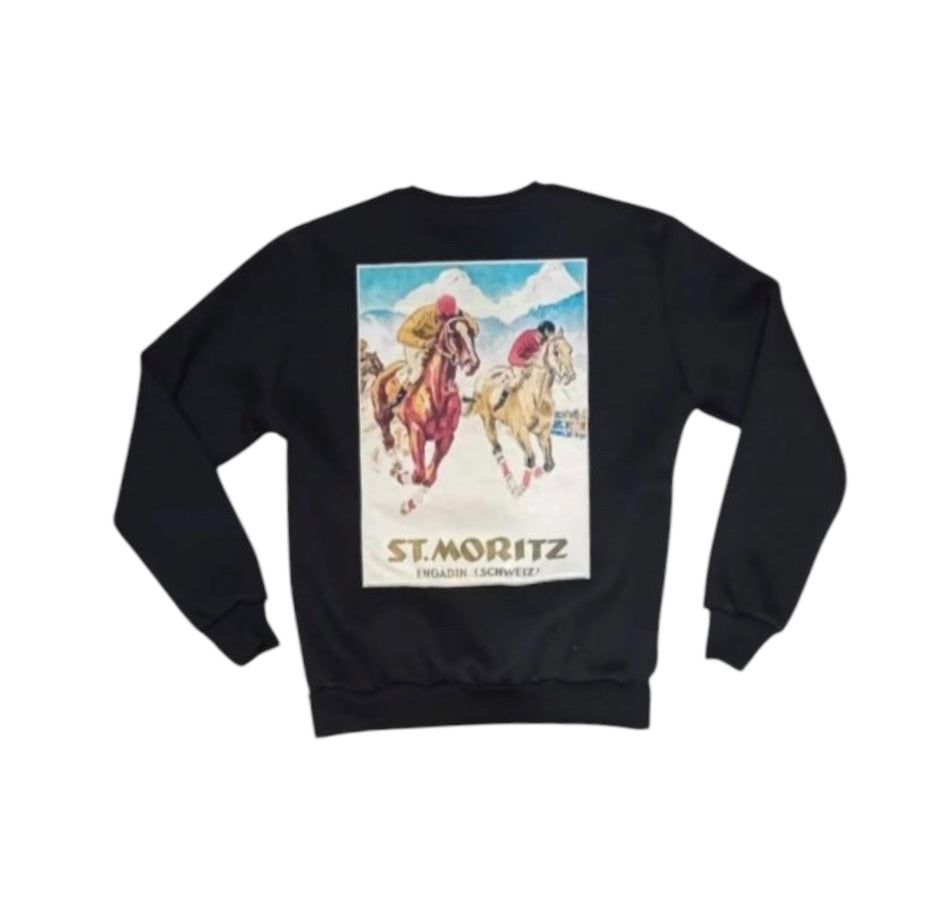 FELPA SENZA CAPUCCIO CON STAMPA SUL RETRO