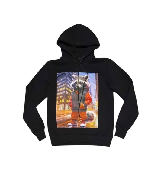 FELPA CON CAPUCCIO CON STAMPA FRONTALE