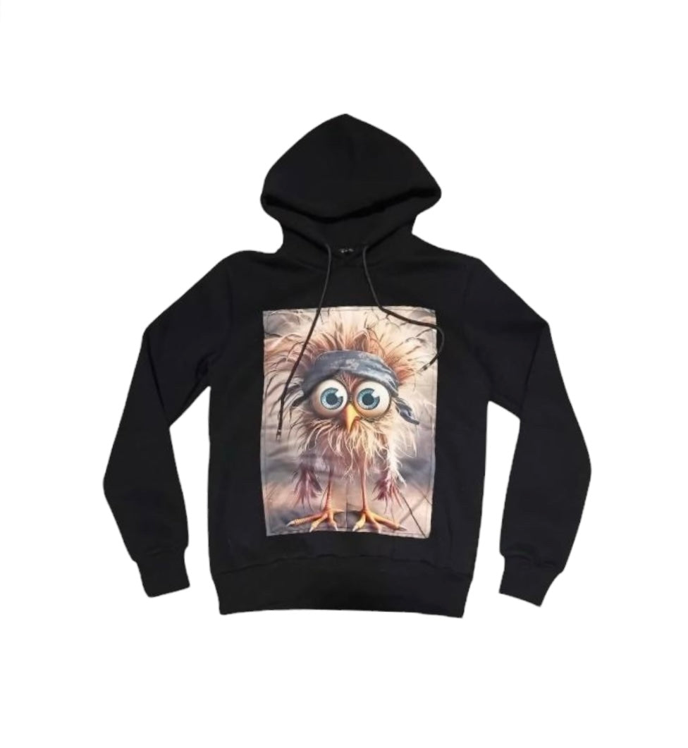 FELPA CON CAPUCCIO CON STAMPA FRONTALE