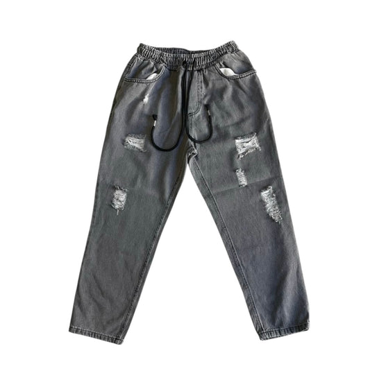 JEANS CON ELASTICO IN VITA